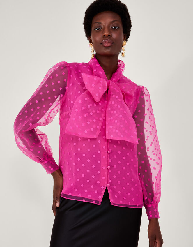 Rosa Spot Blouse, Pink (PINK), large