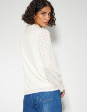 Laura Lace Blouse, Ivory (IVORY), large