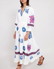 East Embroidered Dress, White (WHITE), large