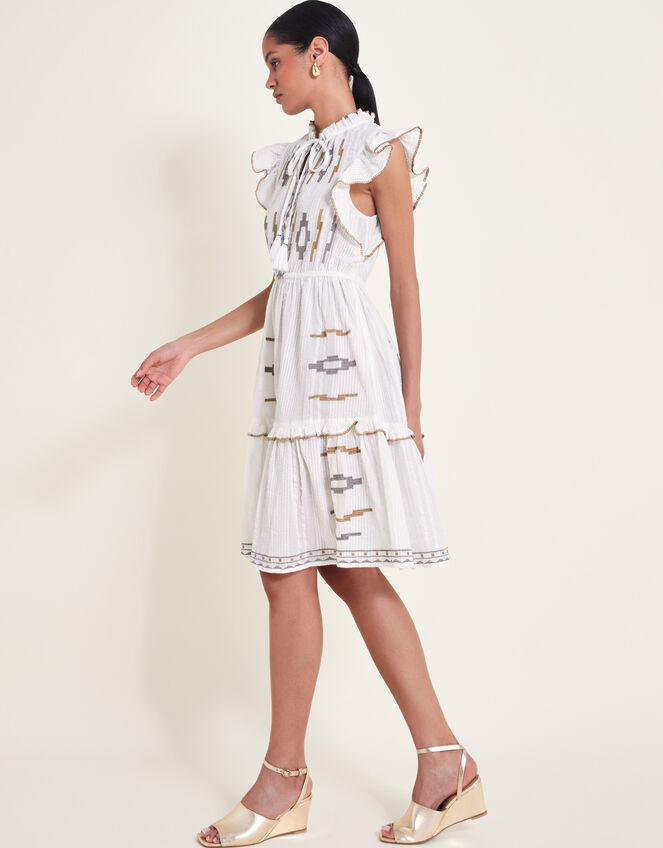 Ula Embroidered Dress, Ivory (IVORY), large