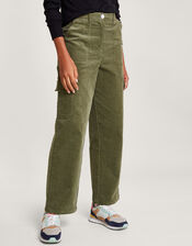 Luna Cord Cargo Pants, Green (OLIVE), large