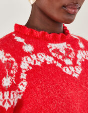 Fabe Fair Isle Sweater, Red (RED), large