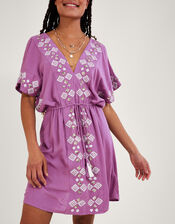 Embellished V-Neck Kaftan, Purple (LILAC), large