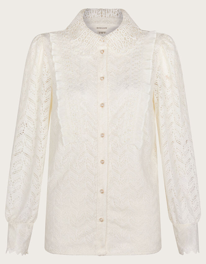 Laura Lace Blouse, Ivory (IVORY), large