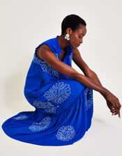 Meena Embroidered Dress, Blue (COBALT), large
