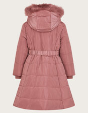 A-Line Longline Padded Coat, Pink (PINK), large