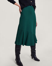 Ava A-Line Ponte Skirt, Green (GREEN), large