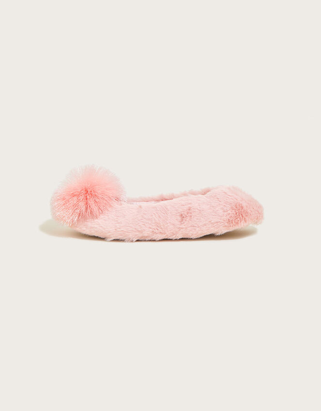 Girls Pink Faux Fur Mule Slippers (Younger 4-12) - Matalan