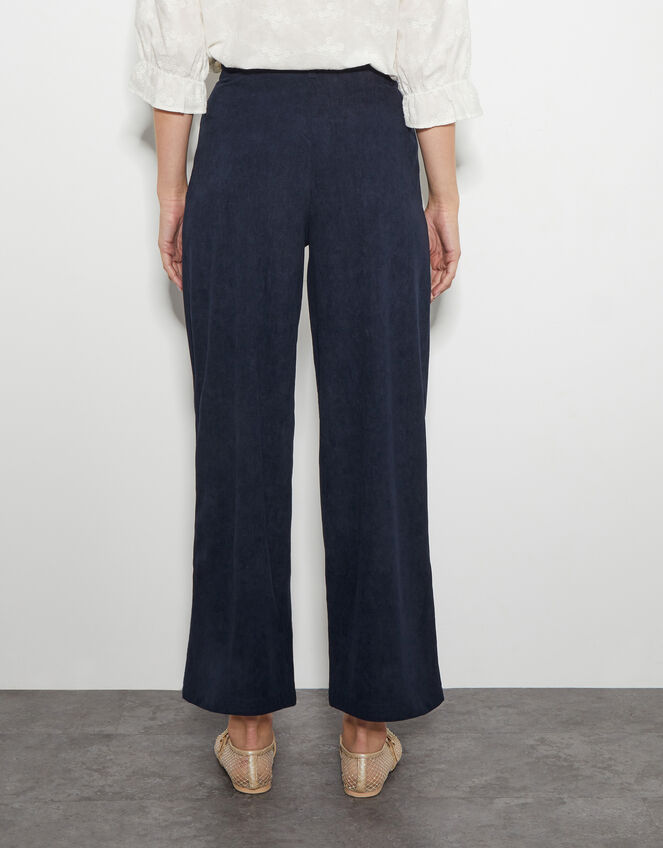 Samira Corduroy Wide Leg Pants, Blue (NAVY), large