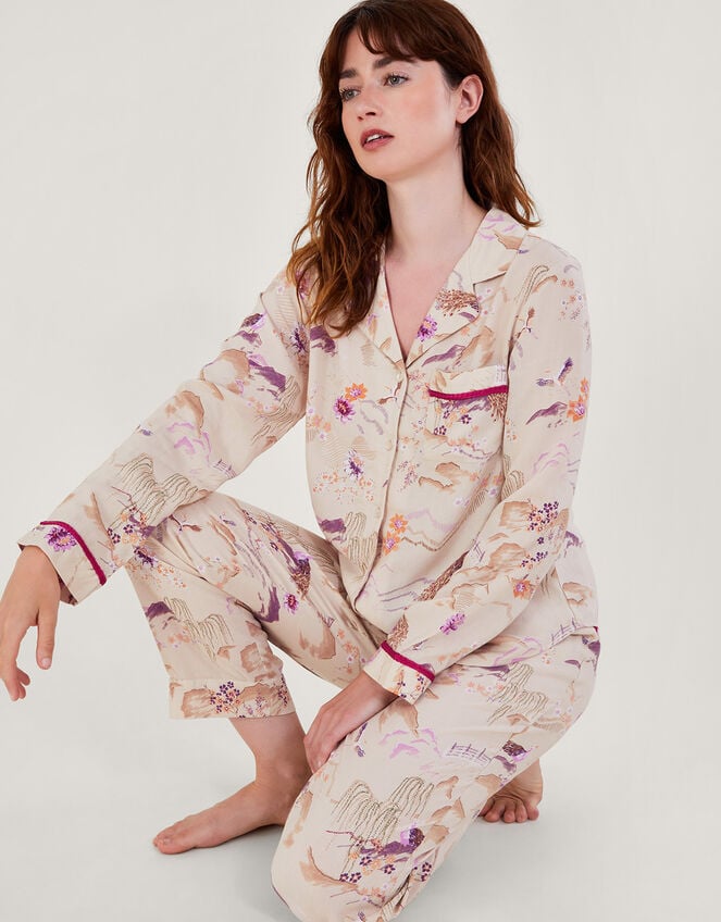 Bianca Print Pyjama Set Nude