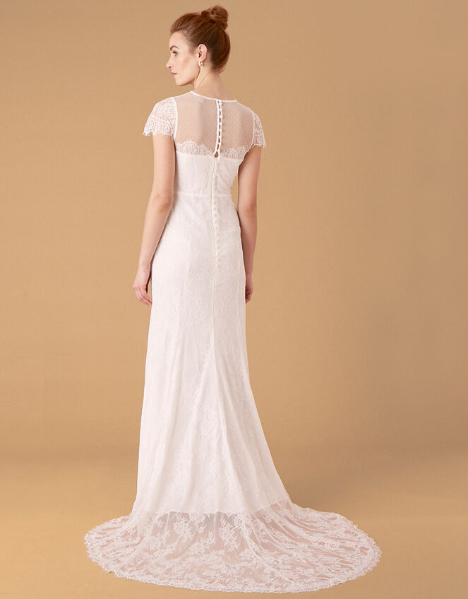 Rebecca Chantilly Lace Bridal Dress Ivory