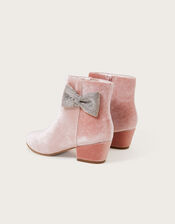 Lucinda Velvet Party Boots, Pink (PINK), large