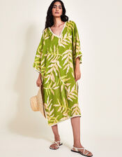 Palm Print Maxi Kaftan, , large