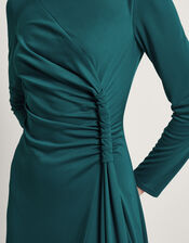 Remy Ruched Dress, Teal (TEAL), large