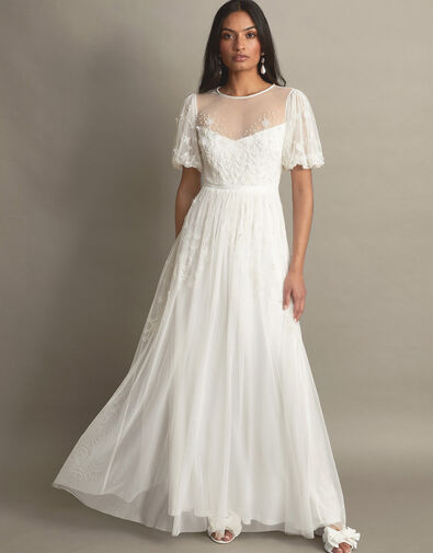 Celina Embellished Bridal Dress, Ivory (IVORY), large
