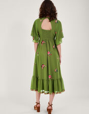 Renee Wrap Dress, Green (GREEN), large