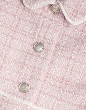 Tweed Collar Coat, Pink (PINK), large