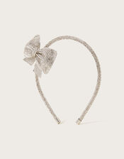 Embellished Bow Headband, , large