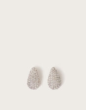 Diamante Teardrop Stud Earrings, , large