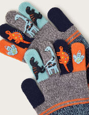 Dinosaur Knit Gloves, Multi (MULTI), large