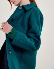 Farah Single Breasted Coat, Teal (TEAL), large