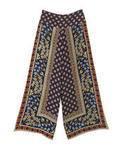 One Hundred Stars Tile Print Palazzo Trousers, Blue (BLUE), large