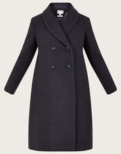 Bobbie Boucle Coat, Grey (CHARCOAL), large