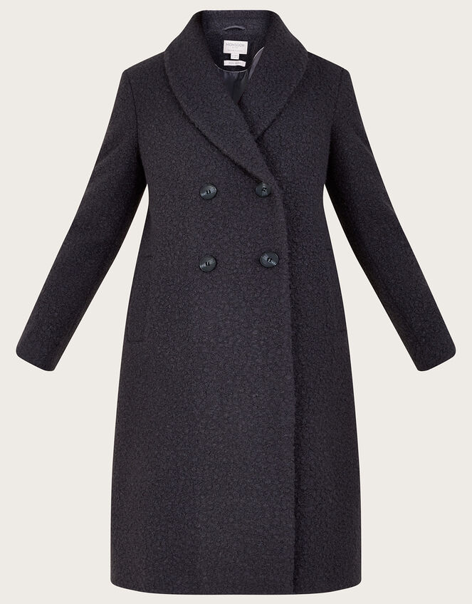 Bobbie Boucle Coat, Grey (CHARCOAL), large