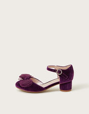 Cancan Velvet Two-Part Heels, Purple (PURPLE), large