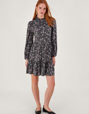 Madison Print Dress, Black (BLACK), large