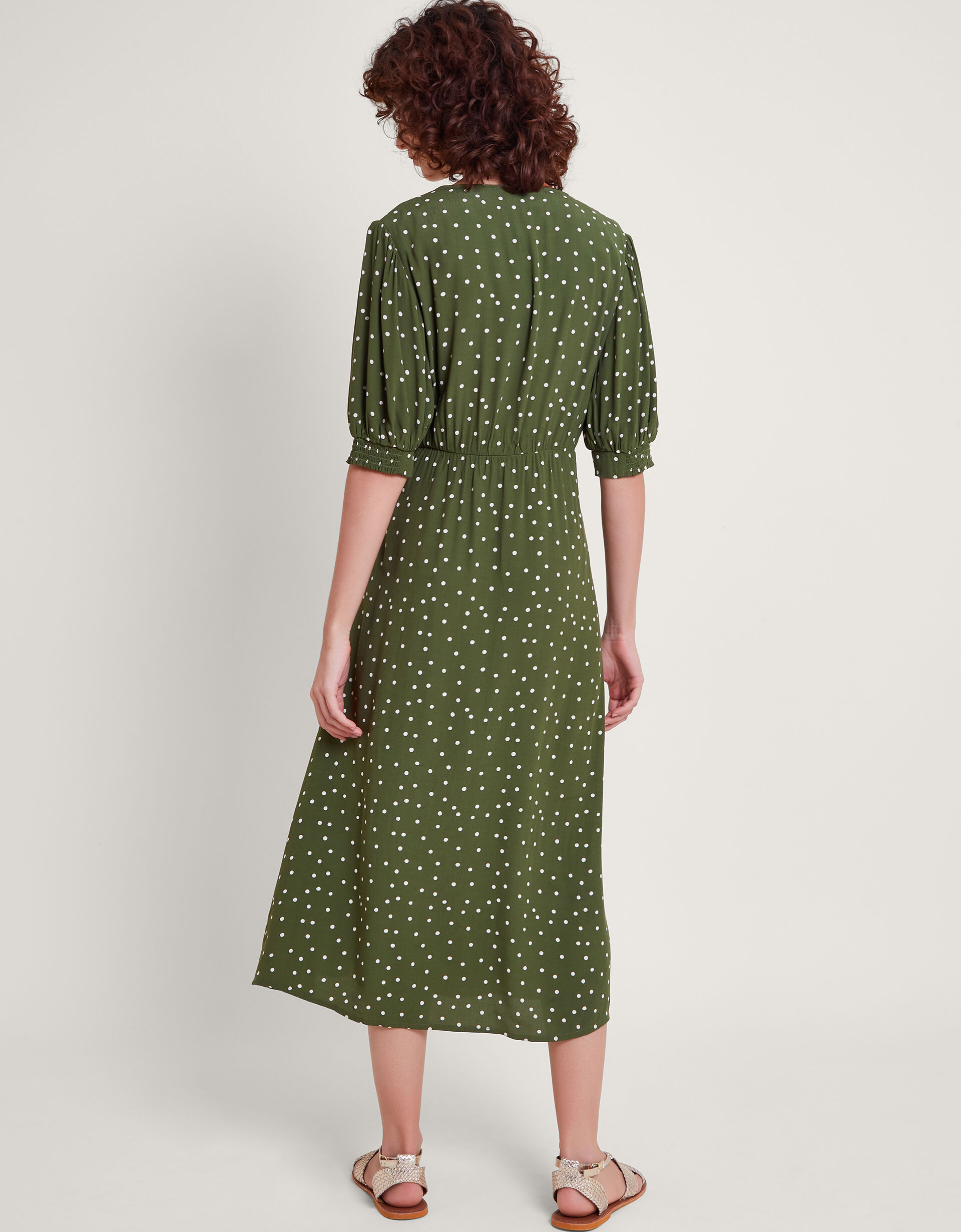 Myla Embroidered Tea Dress Green | Day Dresses | Monsoon US.