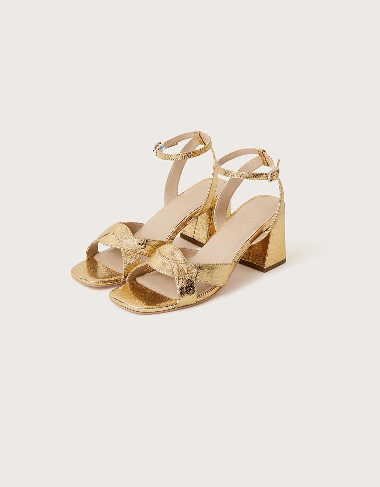 Gold Metallic Closed Toe Extreme Platform Block Heel | Dressed in Lucy