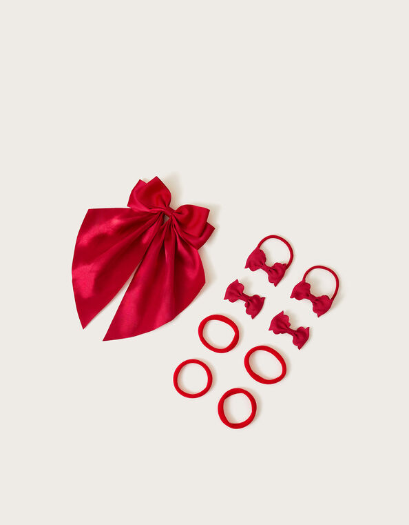 School Bow Hairband and Hair Clip Set, , large