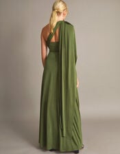 Thea Twist Me Tie Me Maxi Dress, Green (OLIVE), large