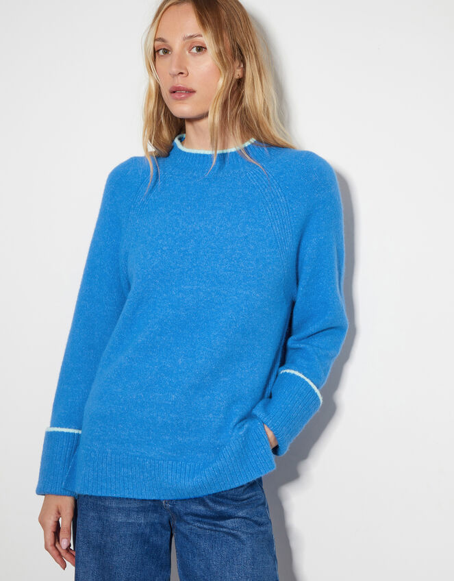 Oti Oversized Sweater, Blue (BLUE), large