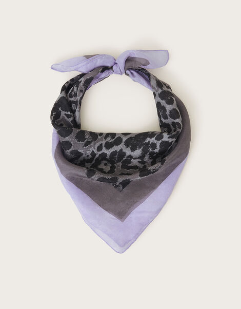 Mabe Leopard Print Silk Scarf, , large