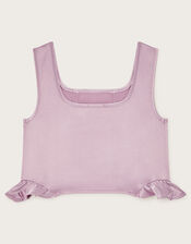 Serene Sleeveless Satin Top, Purple (LILAC), large