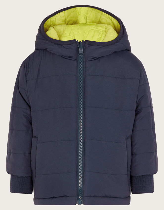 Rocket Stitch Reversible Puffer Jacket, Blue (NAVY), large