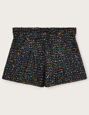 Tweed Shorts, Blue (NAVY), large