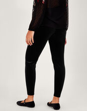 Velvet Leggings, Black (BLACK), large