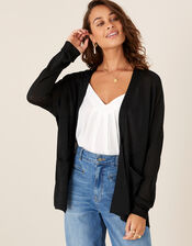 Sara Lightweight Cardigan, Black (BLACK), large