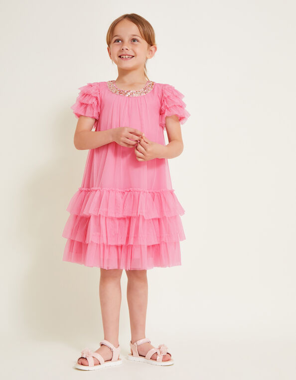 Alexandra Ruffle Swing Dress, Pink (PINK), large
