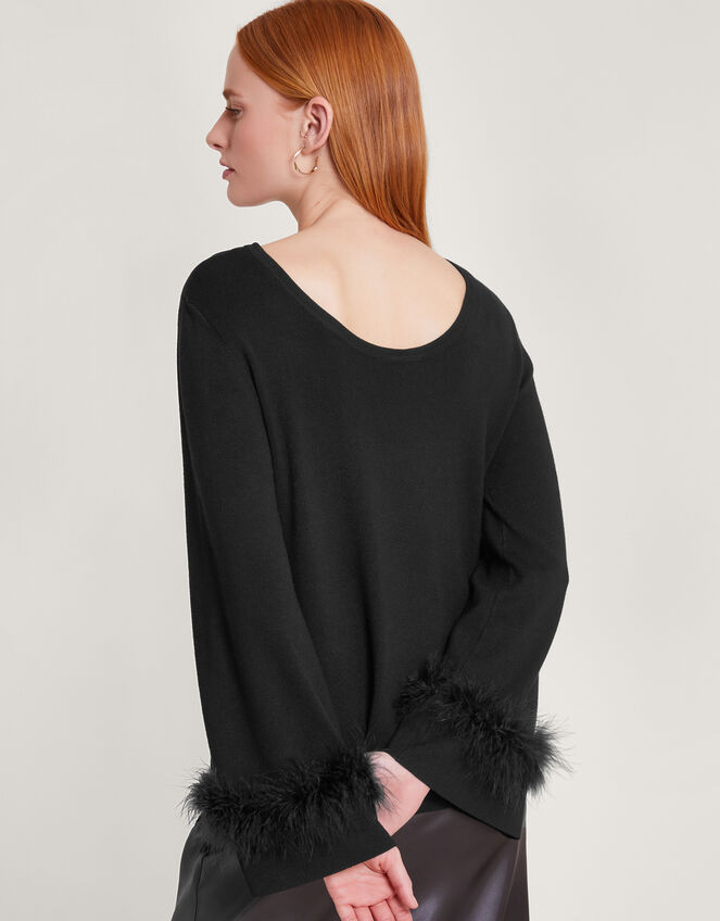 Fern Feather Jumper, Black (BLACK), large