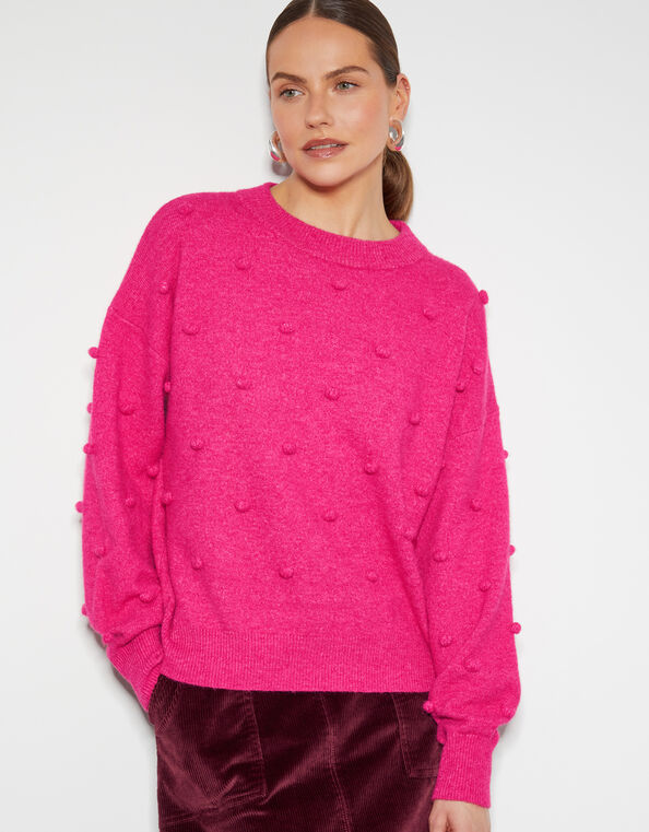 Bonita Bobble Sweater, Pink (PINK), large