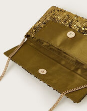 Sofia Sequin Clutch Bag, Green (OLIVE), large