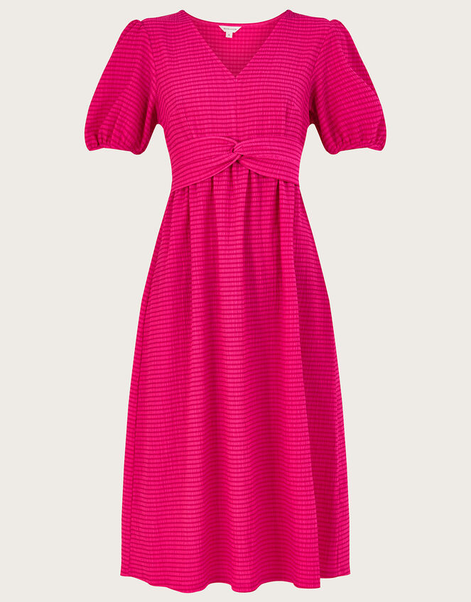 Twist Detail Jersey Midi Dress, Pink (PINK), large