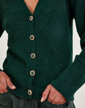 Bree Button Cardigan, Green (GREEN), large