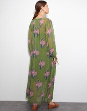 East Floral Print Maxi Dress, Green (GREEN), large