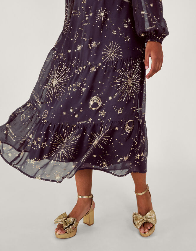 Cassie Zodiac Midi Dress Blue Day Dresses Monsoon Us 