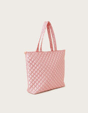 Shimmer Quilted Tote Bag, , large